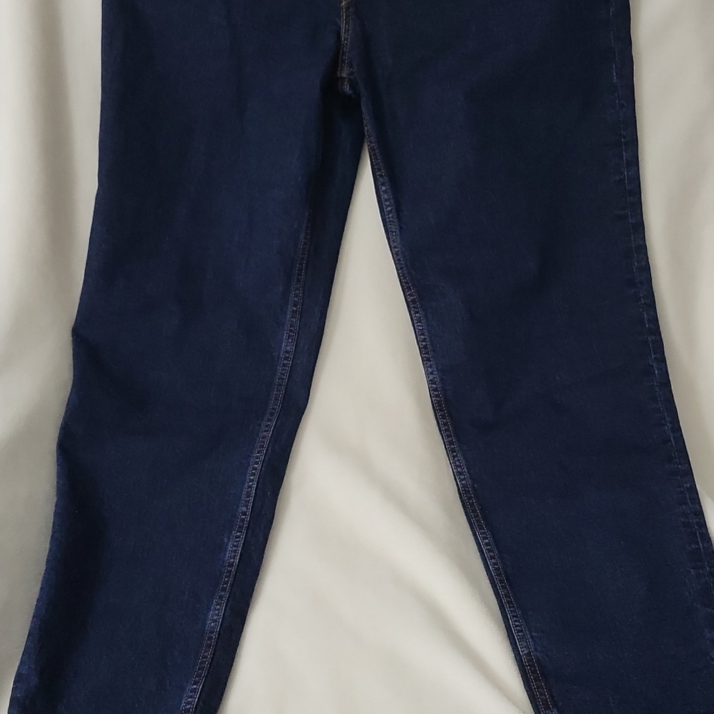 Levi's Premium Mom Jeans Relaxed Fit High Rise Stretch Blue Dark Wash Women's - Picture 3 of 16